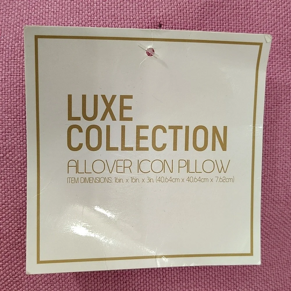 Luxe Collection All Over Icon Pillow Pink With Embroidered Western Boots